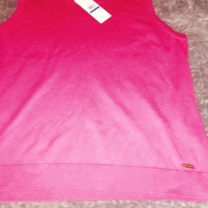 Ladies Pink CK knitted sweater vest